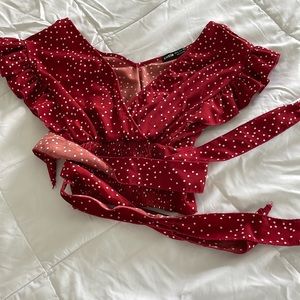 Red blouse